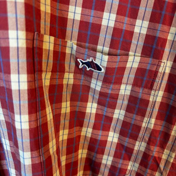 Men's Fish Hippie Solace Collection Check Plaid Button Down Shirt Longsleeve XXL - Picture 3 of 6